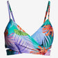 Swim Sense Print Underwire Wrap Bikini Top Blue Multi