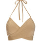 Swim Sense Gold Metallic Underwire Wrap Bikini Top Gold Metallic
