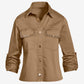 Crystal Trim Effortless Light Weight Jacket Caramel