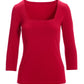 So Sexy Square-Neck Top Red
