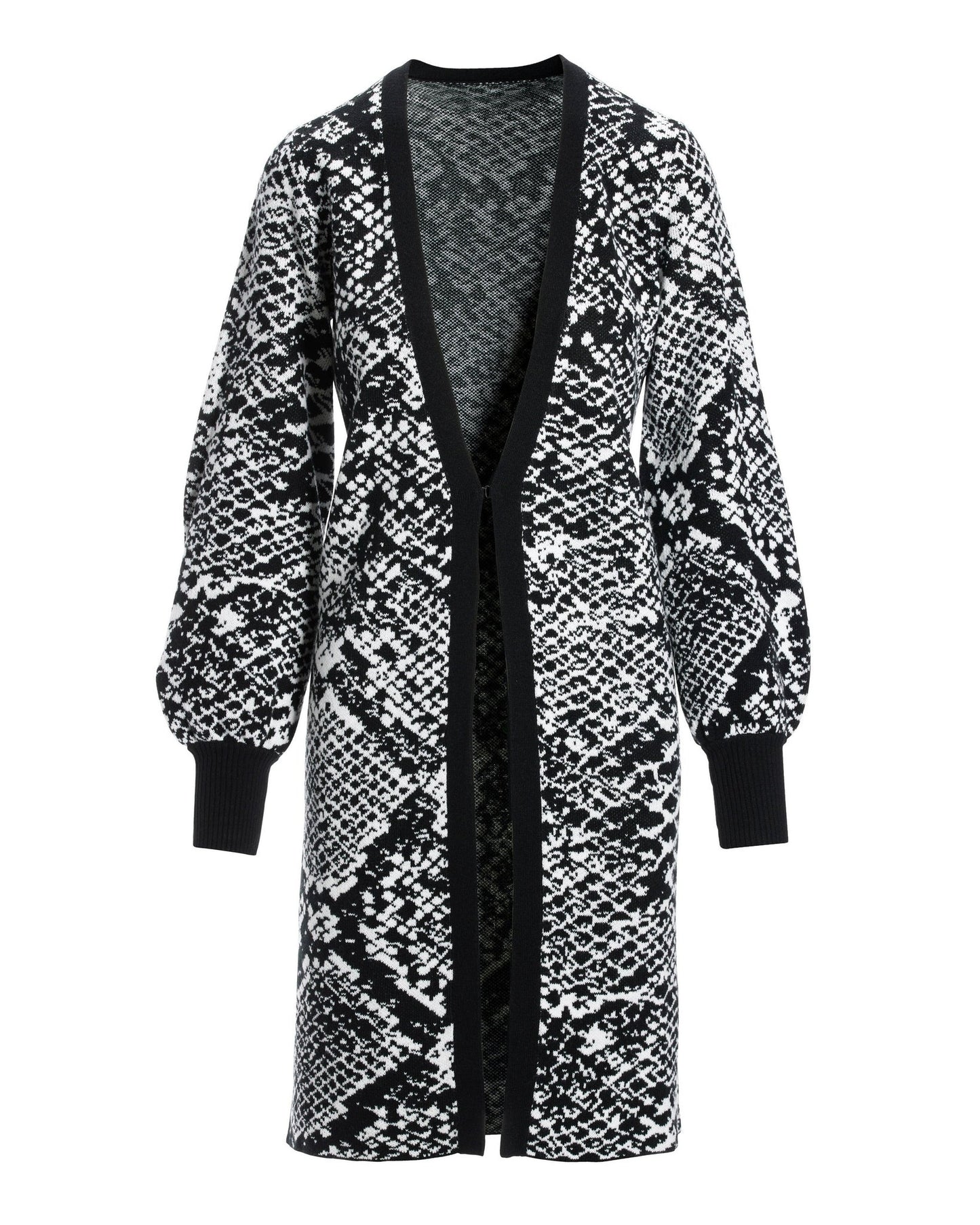 Python Sweater Duster Black Multi