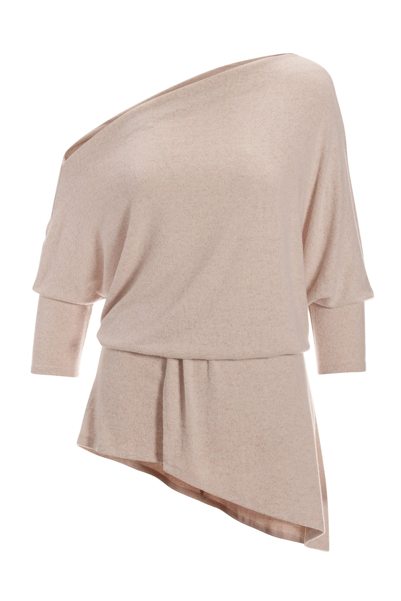 So Soft Asymmetrical Slouchy Tunic Oatmeal