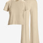 Beach Terry T-Shirt Sport Set Sandshell