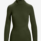 Ribbed Turtleneck Sweater Olive Night