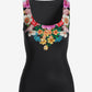 So Modern Castello Vines Scoop Neck Printed Tank Black/Magenta