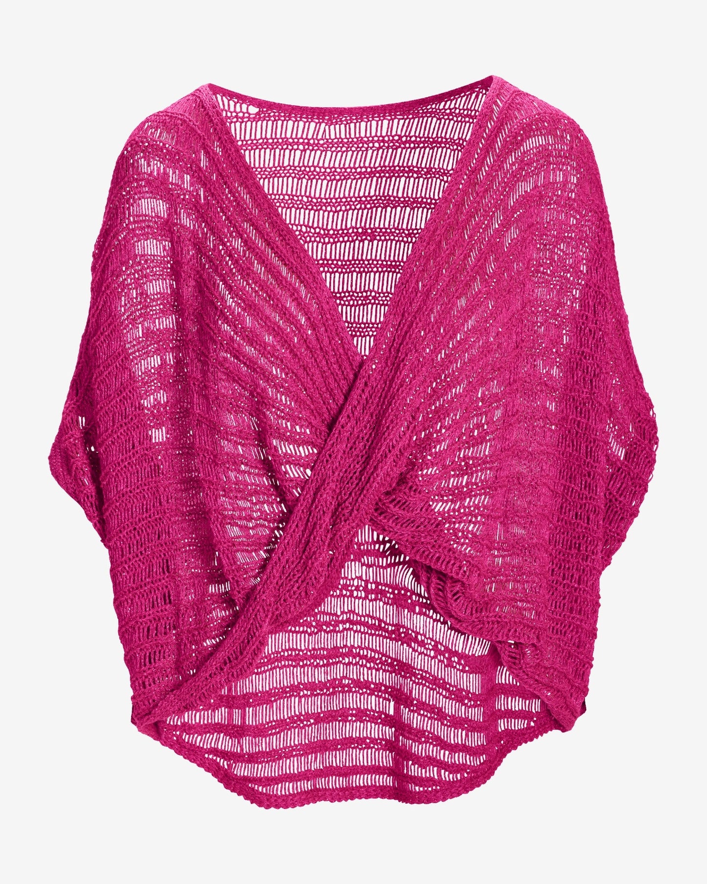 Metallic Twist Sweater Poncho Blossom