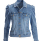 Denim Puff-Sleeve Jacket Light Wash