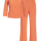 Ribbed Scoopneck Blouson Lounge Set Cantaloupe