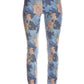 Camo Floral Ankle Jean Blue Multi