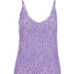 Lace Front V-Neck Cami Top Pastel Lilac