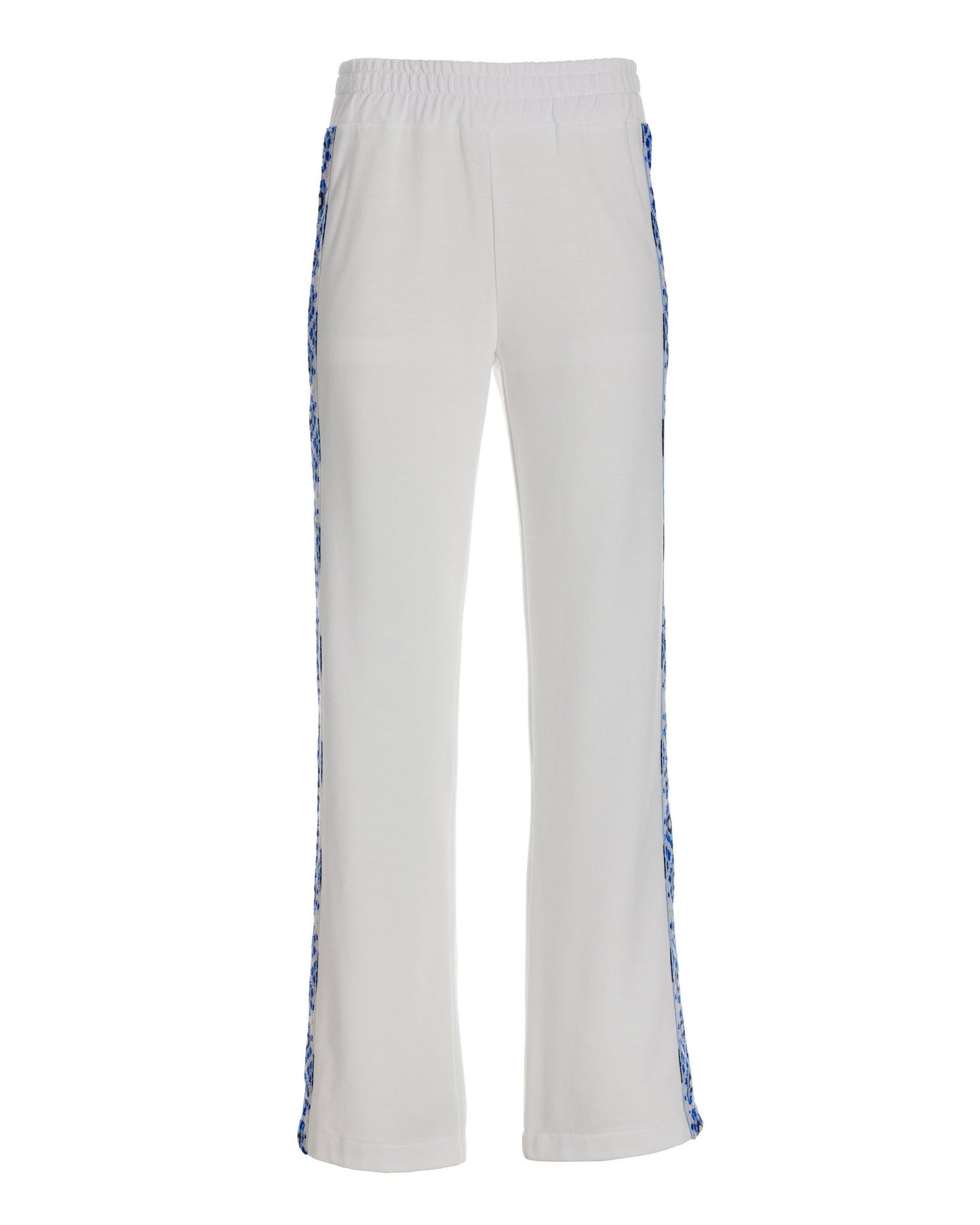 Crochet Inset Lounge Pant Off White Multi
