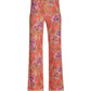Reflecting Scrolls Knit Palazzo Pant Orange Multi