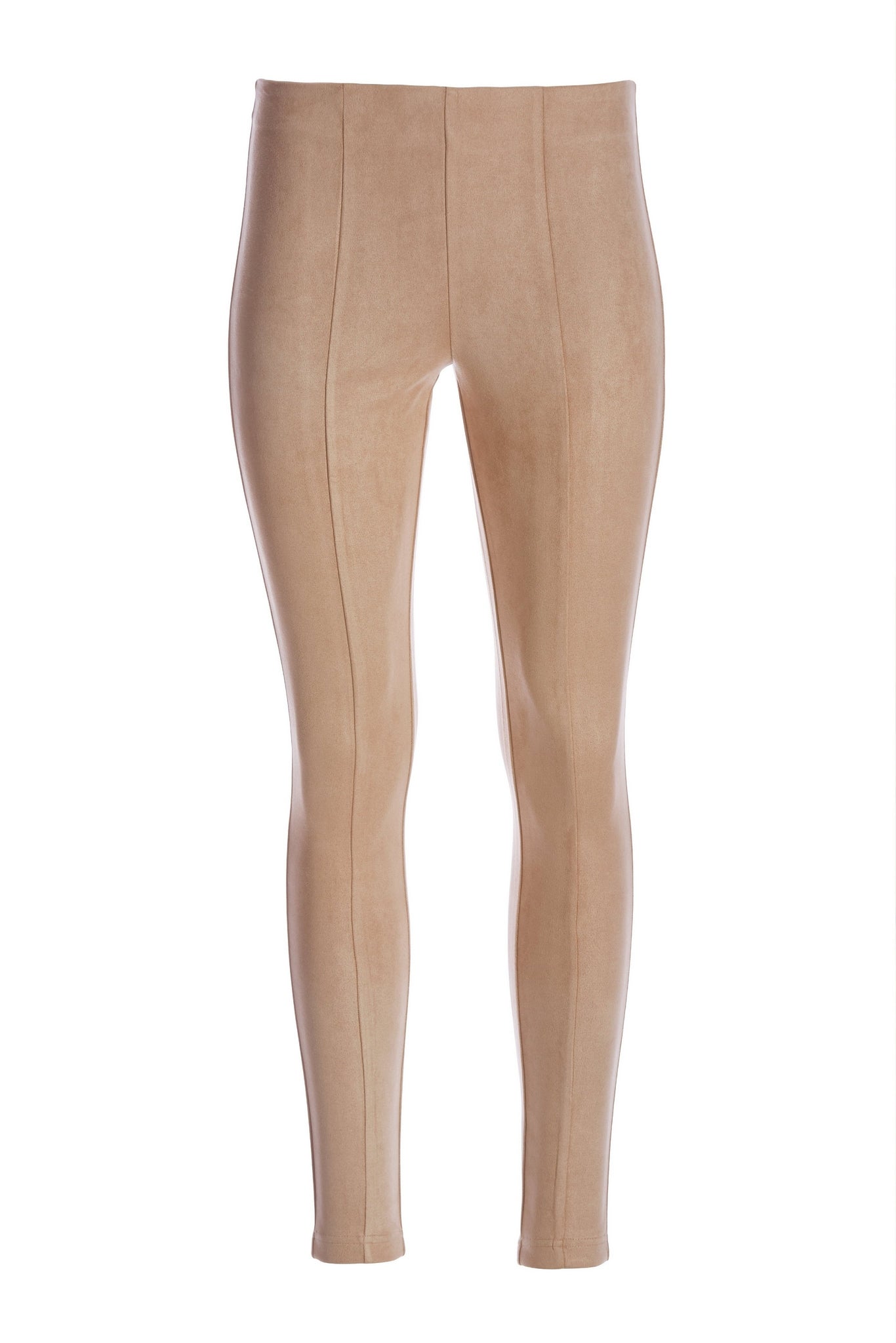 Faux Suede Pull On Legging Tan