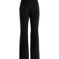 Malibu Belted Ponte High Waist Wide Leg Trouser Pant Black