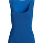 Metallic Scoop Neck Sweater Tank Directoire Blue