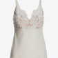 Velvet Scalloped Lace V Neck Cami Top Off White