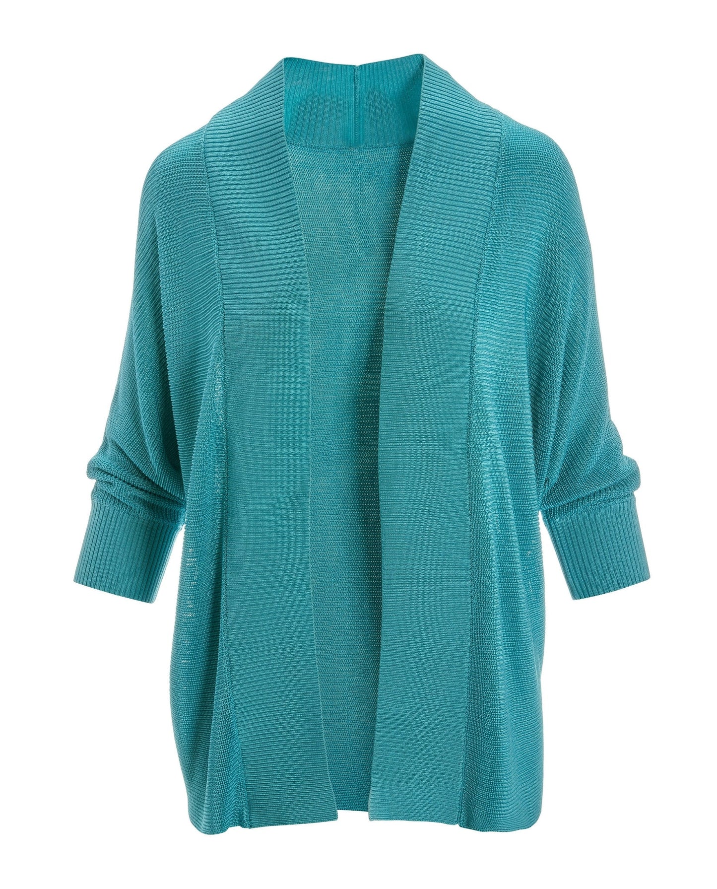 Short Effortless Cardigan Sweater Blue Radiance
