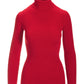 Ribbed Turtleneck Sweater Racing Red