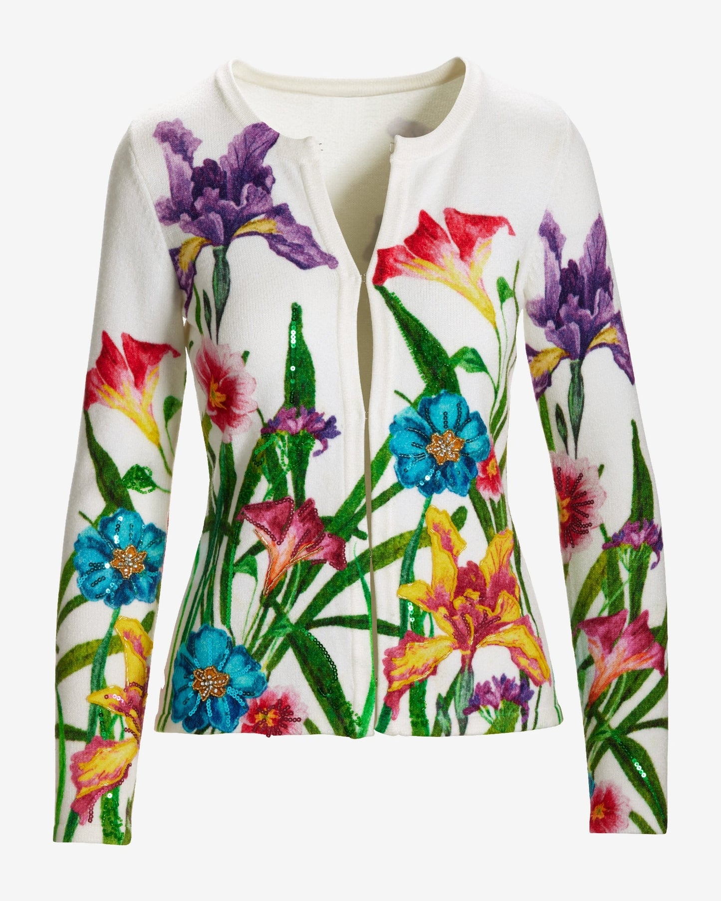 Printed Embellished Cardigan Iris Of My Eye