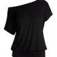 Slouchy Short Sleeve Blouson 2BL18 Black