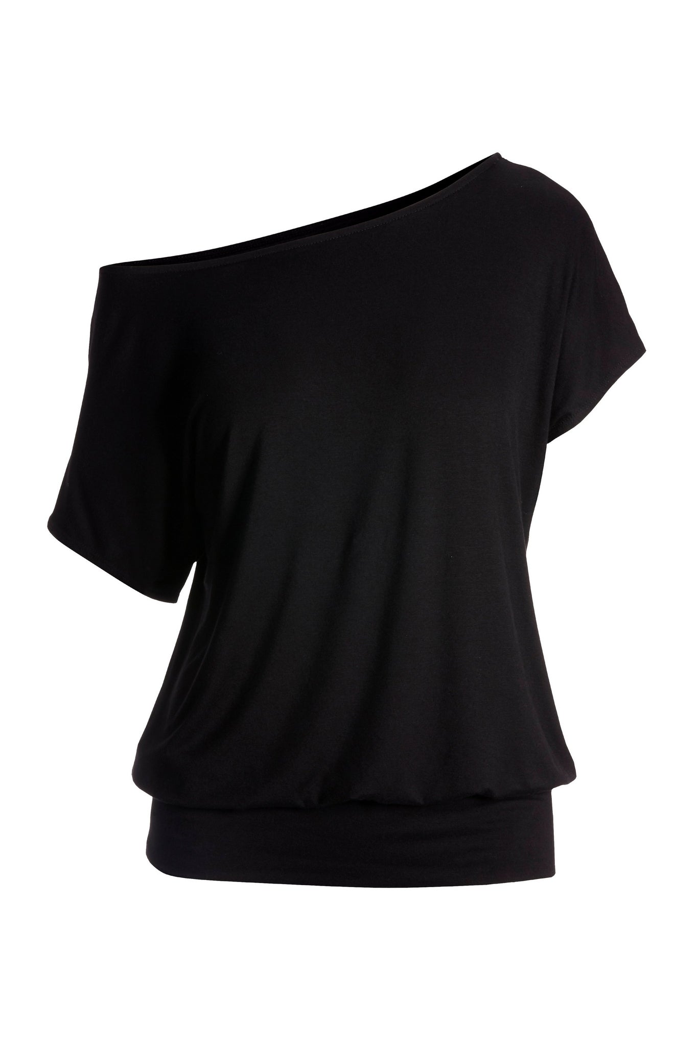 Slouchy Short Sleeve Blouson 2BL18 Black