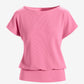 Beyond Travel Short Sleeve Blouson Top Sachet Pink