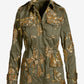 Floral Sequin Embellished Utility Jacket Olive Night