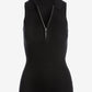 Sleeveless Ribbed Half-Zip Sweater Black