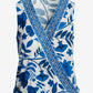 So Chic Sleeveless Printed Surplice Top Positano Fleurs
