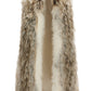 Neutral Faux Fur Vest Brown Multi