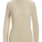 Pointelle Turtleneck Sweater Cream