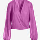 So Chic Chiffon Sleeve Surplice Top Bodacious