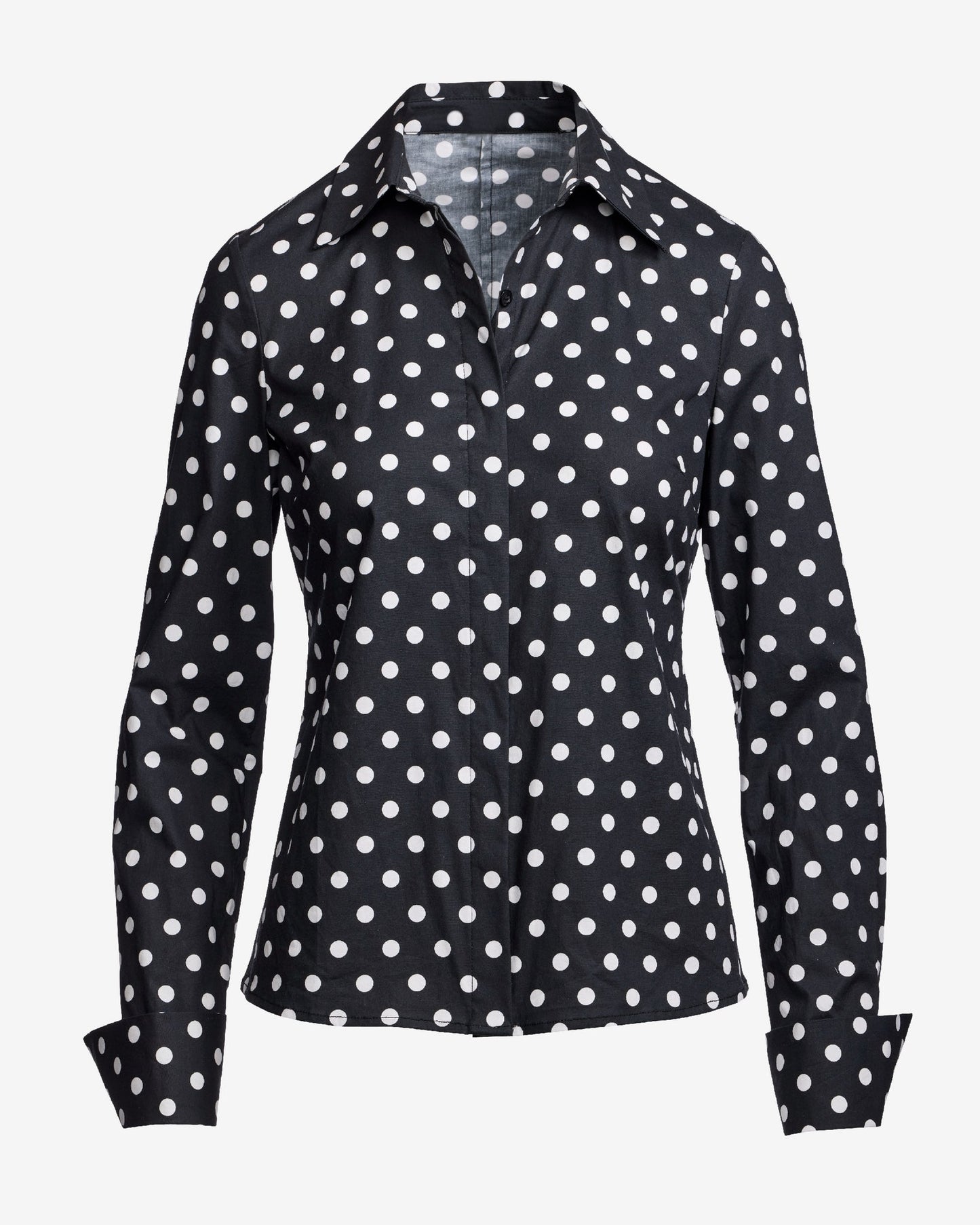 Sophia Print Button Up Poplin Shirt Stunning Spots