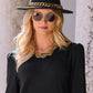 Chain Wide Brim Hat Black/Gold