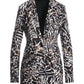 Beyond Travel Jungle Mix Print Classic Boyfriend Blazer Black Multi