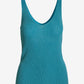Metallic V Neck Sweater Tank Bachelor Button