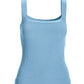 Ribbed Square Neck Sweater Tank Airy Blue