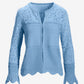 Lace Sweater Cardigan Blue Bell