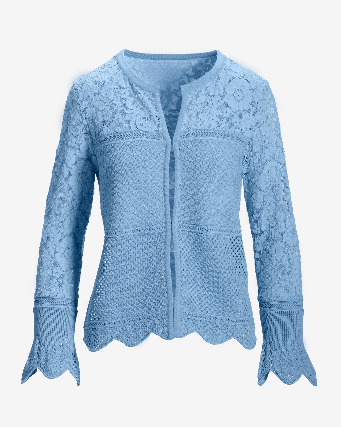Lace Sweater Cardigan Blue Bell