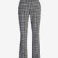 Newport Modern Slim Straight Leg Slit-Front Printed Trouser Pant Black/White