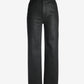 Malibu Coated Cropped Wide Leg Jean Black