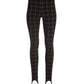 Plaid Stirrup Legging Black Multi