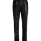 Faux Leather Pull-On Ankle Pant Black
