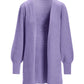 Plush Balloon Sleeve Cardigan Violet Tulip