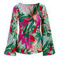 Palma Rainforest Sweetheart Ring Knit Top Multi