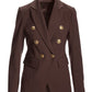 Modern Double-Breasted Blazer Safari Brown