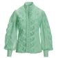 Lace Inset Drama Sleeve Shirt Mint