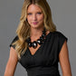Large Acrylic Stone Necklace Black