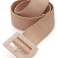 Pearl Buckle Woven Belt Blush
