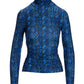 So Chic Exploded Snake Turtleneck Blue